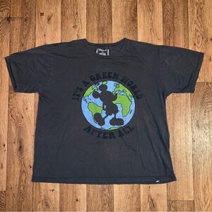 Disney Black T-Shirt with Mickey Earth Design